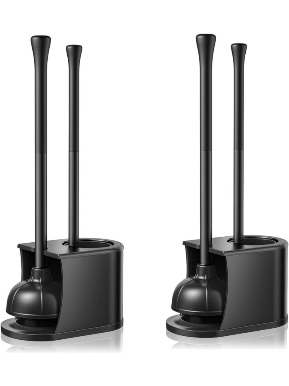Stainless Steel Toilet Plunger & Brush Set - Rustproof, 2 Pack Bathroom